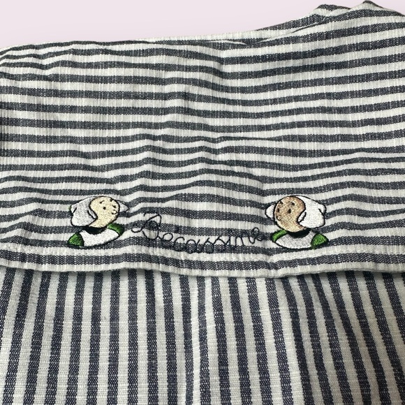 Baby Becassine French Blue And White Stripes Embroidered Dress Size 18 Months - Picture 11 of 11